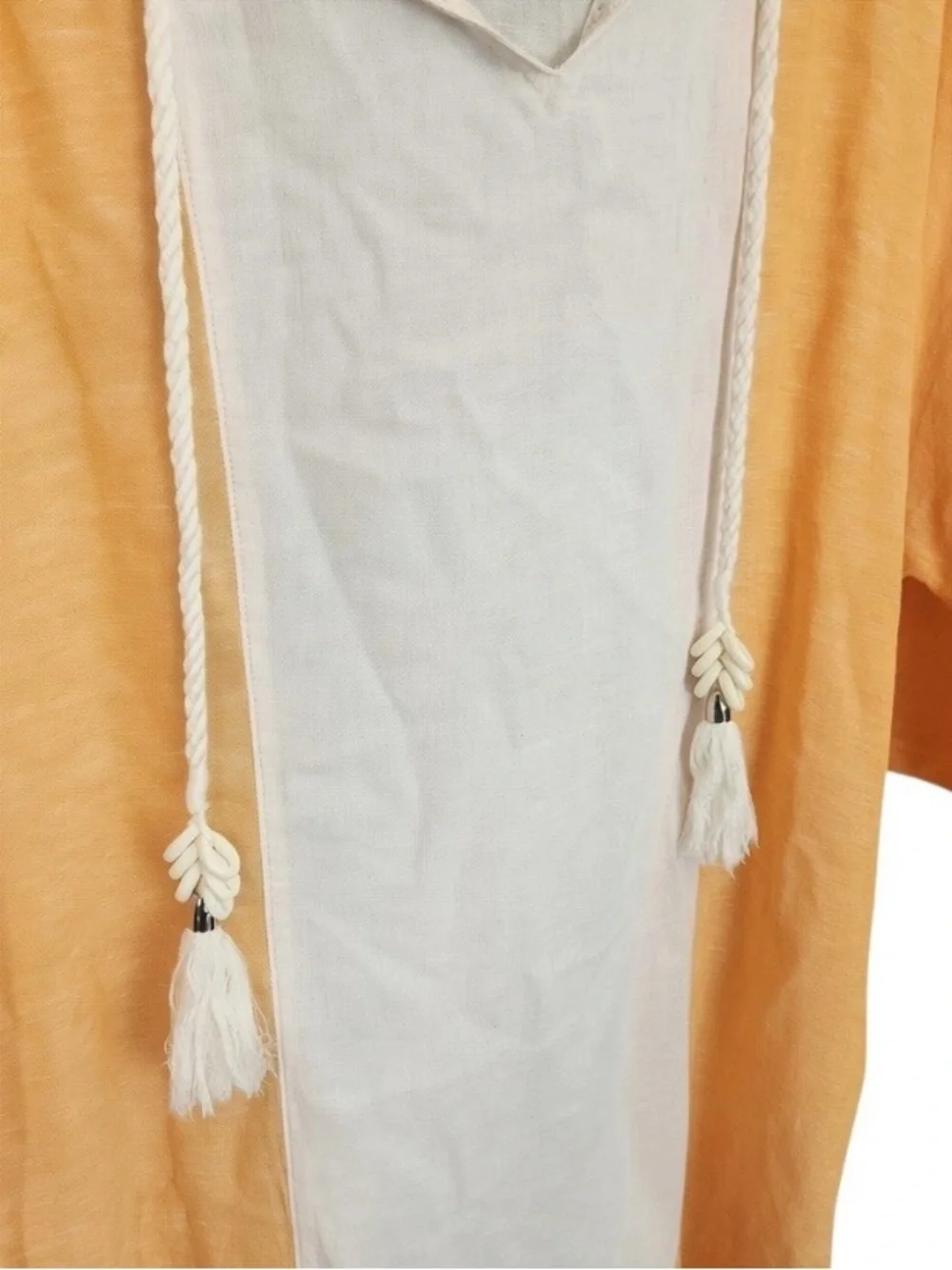 SIGRID OLSEN Boho Linen Blend Caftan Tunic Swim  Coverup Size Medium